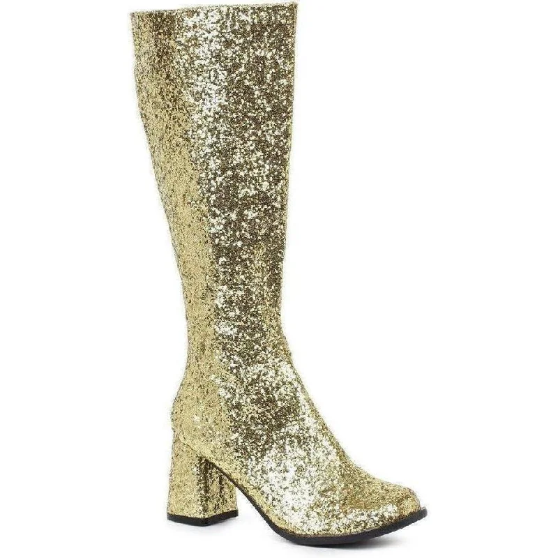 women's block heel bootsSS-GOGO-G Costume Boot | Gold Glitter