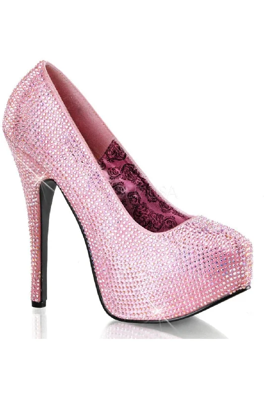 Women's royal blue stiletto heel pumps for a formal eventTEEZE-06R Pump | Pink Genuine Satin Women's royal blue stiletto heel pumps for a formal eventTEEZE-06R Pump | Pink Genuine Satin