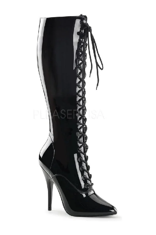 women's knee-high boots for petiteSEDUCE-2020 Knee Boot  | Black Patent