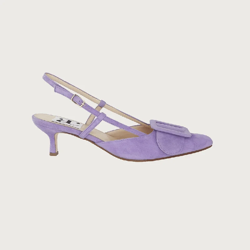 Women's microfiber stiletto heel pumps with moisture - wicking propertiesMIA LAVENDER SUEDE