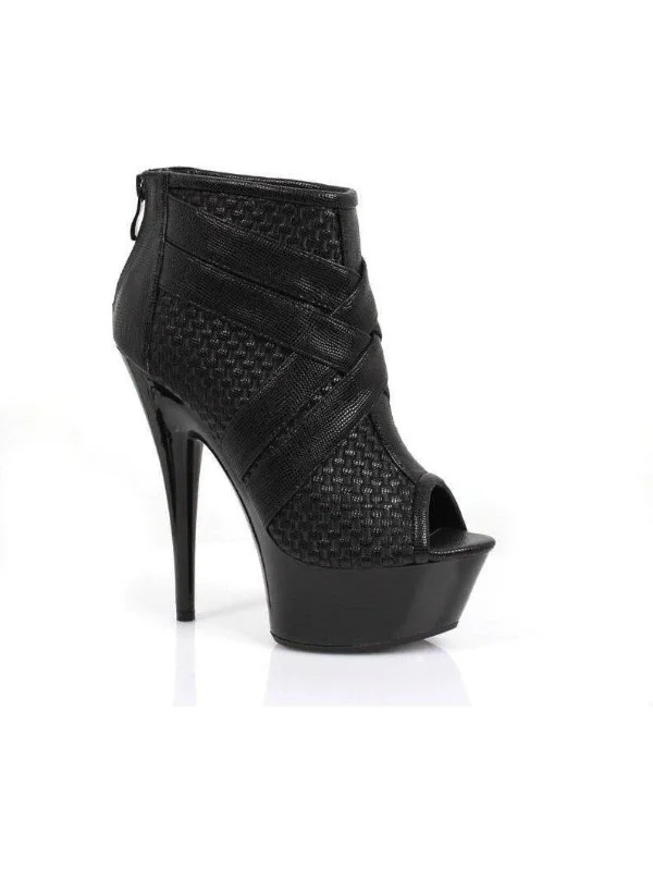 Women's Embroidered Heeled Sandals with Wedge Heel and Open Back in Cream for a Bohemian and Relaxed Summer OutfitEllie Shoes E-609-Monic 6" Pointed Heel Platform Women's Sandal.