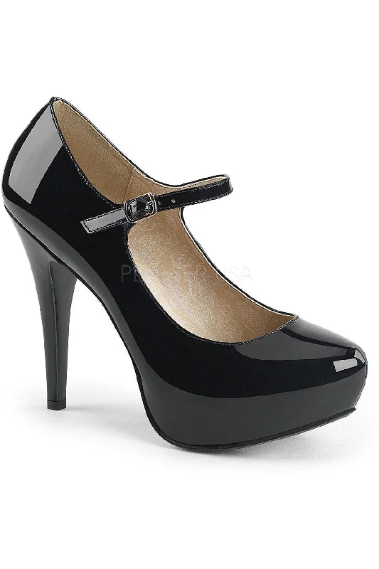 Women's strappy open - toe stiletto heel pumps with rhinestonesCHLOE-02 Pump | Black Patent Women's strappy open - toe stiletto heel pumps with rhinestonesCHLOE-02 Pump | Black Patent