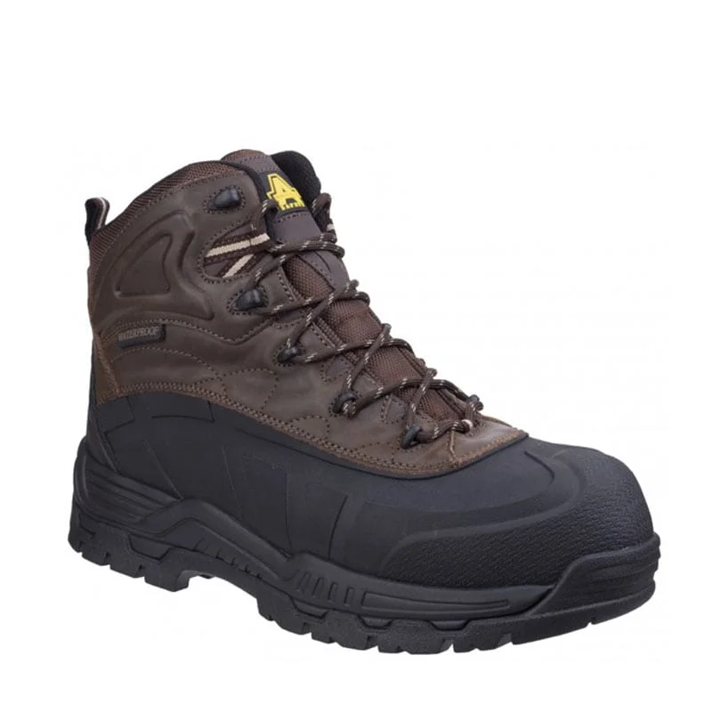 women's work boots with Kevlar stitchingAmblers Orca Brown Safety Boots FS430 SB