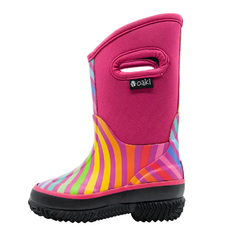 Rainbow Stripes Neoprene Rain/Snow Boots