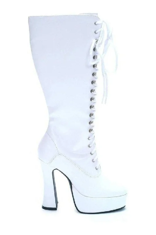 women's over-the-knee bootsEASY Knee Boot  | White Patent