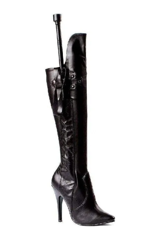 women's slouchy knee boots511-SADIE Knee Boot  | Black Patent