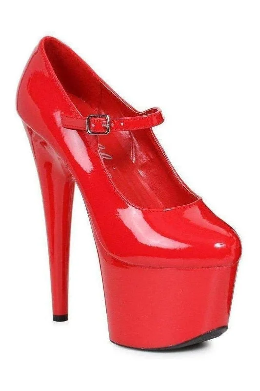 Women's studded stiletto heel pumps for an edgy look709-DOM Platform Pump | Red Patent Women's studded stiletto heel pumps for an edgy look709-DOM Platform Pump | Red Patent
