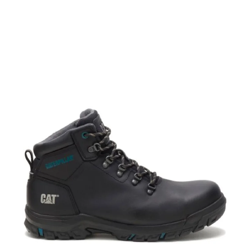 women's chemical-resistant safety bootsCAT Women's Mae Waterproof Steel Toe Work Boot_Black