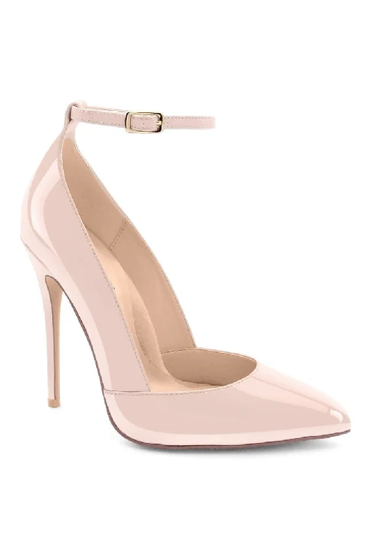 Women's burgundy stiletto heel pumps for a sophisticated appearanceSexy A-Line Ankle Strap Stiletto Pump Women's burgundy stiletto heel pumps for a sophisticated appearanceSexy A-Line Ankle Strap Stiletto Pump