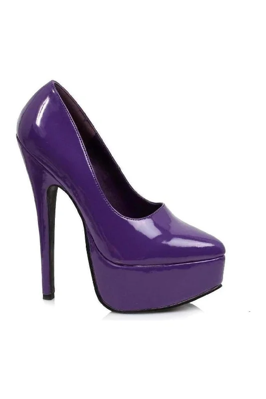 Women's shock - absorbing stiletto heel pumps for all - day wear652-PRINCE Platform Pump | Purple Patent Women's shock - absorbing stiletto heel pumps for all - day wear652-PRINCE Platform Pump | Purple Patent