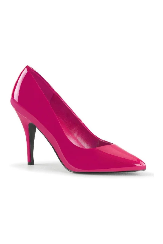 Women's holiday party stiletto heel pumps with a festive touchVANITY-420 Pump | Fuchsia Patent Women's holiday party stiletto heel pumps with a festive touchVANITY-420 Pump | Fuchsia Patent