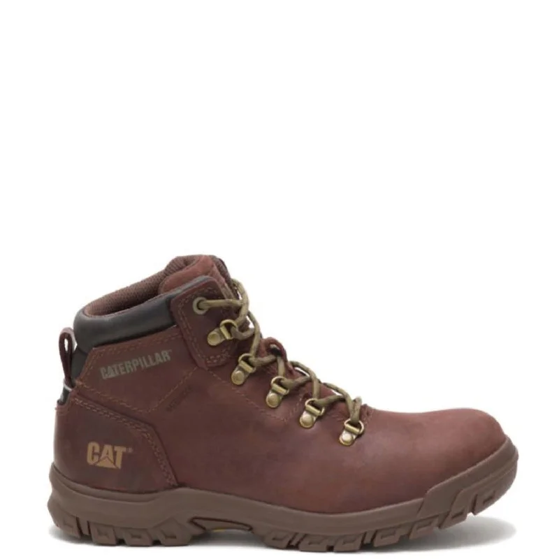 women's work boots with arch supportCAT Women's Mae Waterproof Steel Toe Work Boot_Cocoa