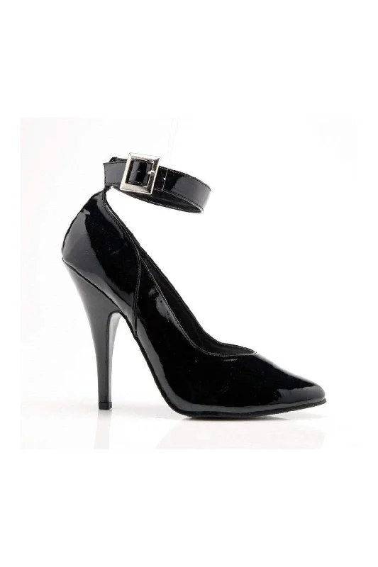 Women's velvet - covered stiletto heel pumps for a luxurious look8221 Pump  | Black  Patent
