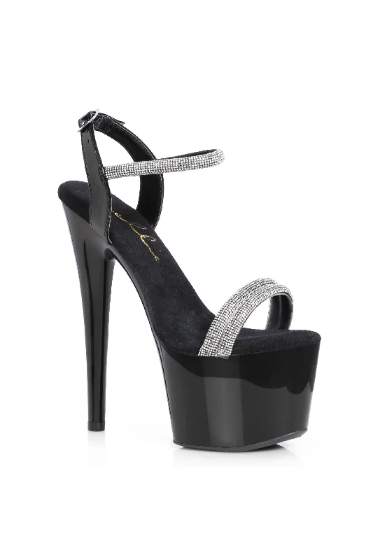 Plus Size Women's Chunky Heeled Sandals with T - Strap in Olive Green for a Practical and Fashionable OptionEllie 709-AURELLI 7" Rhinestone Strap Sandal Plus Size Women's Chunky Heeled Sandals with T - Strap in Olive Green for a Practical and Fashionable OptionEllie 709-AURELLI 7" Rhinestone Strap Sandal