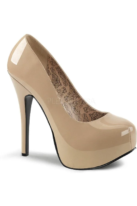 Women's padded - insole stiletto heel pumps for added comfortTEEZE-06W Pump | Bone Patent Women's padded - insole stiletto heel pumps for added comfortTEEZE-06W Pump | Bone Patent
