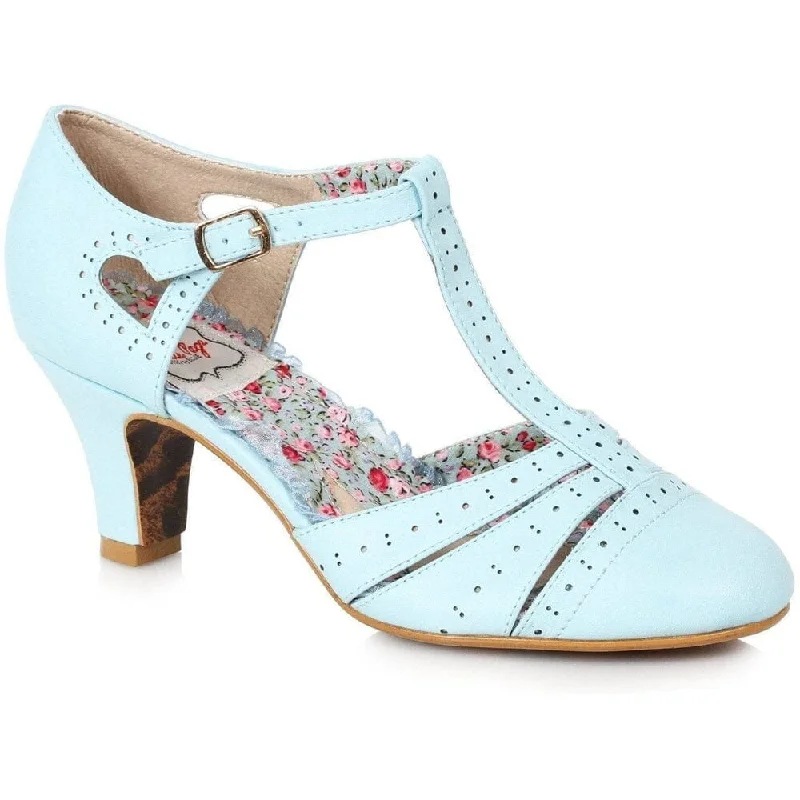 Women's tassel - adorned stiletto heel pumps for a bohemian touchSS-Bettie Page Maisie Vintage Pump | Blue Faux Leather Women's tassel - adorned stiletto heel pumps for a bohemian touchSS-Bettie Page Maisie Vintage Pump | Blue Faux Leather