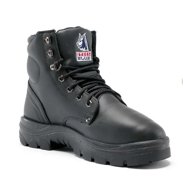 women's metatarsal guard work bootsSTEEL BLUE 312802 ARGYLE MET Lace Up Safety Boot