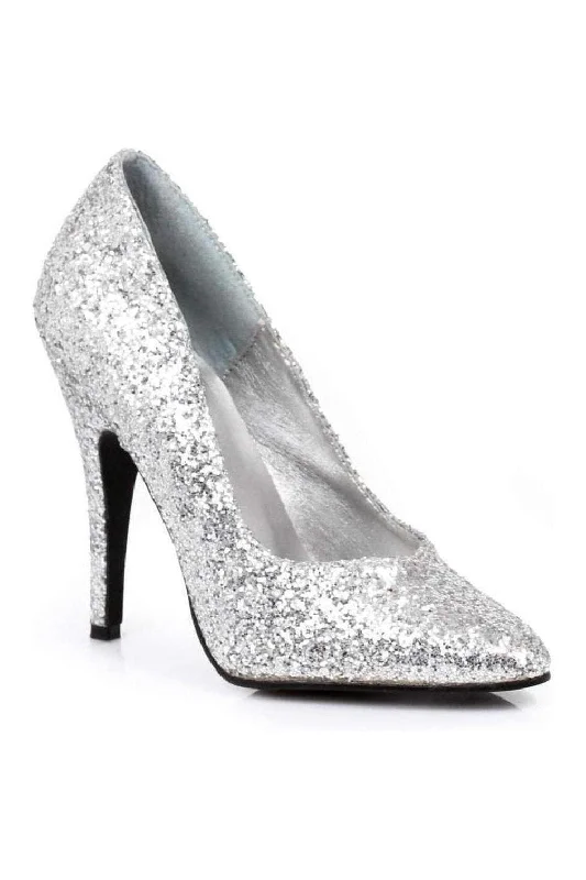 Women's platform stiletto heel pumps with a chunky sole511-GLITTER Pump | Silver Glitter Glitter Women's platform stiletto heel pumps with a chunky sole511-GLITTER Pump | Silver Glitter Glitter