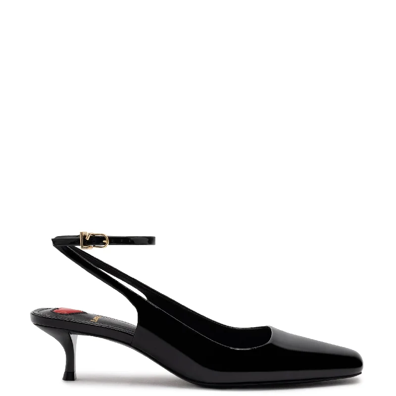 Women's tassel - adorned stiletto heel pumps for a bohemian touchAmal Pump In Black Patent Leather Women's tassel - adorned stiletto heel pumps for a bohemian touchAmal Pump In Black Patent Leather