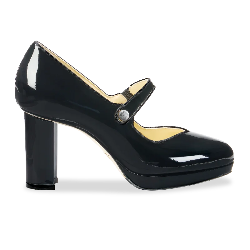 Women's patent leather stiletto heel pumps with a high - shine finishPerfect Mary Jane Platform 85 Women's patent leather stiletto heel pumps with a high - shine finishPerfect Mary Jane Platform 85