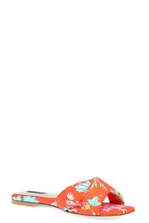 Women's Patent Leather Heeled Sandals with Bow Detail in Pink for a Sweet and Girly Summer LookVitta Hinami Slide Sandals