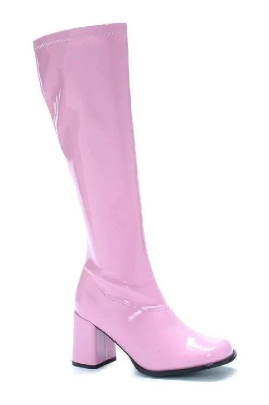 women's heeled boots for tall womenGOGO GoGo Boot  | Pink Patent