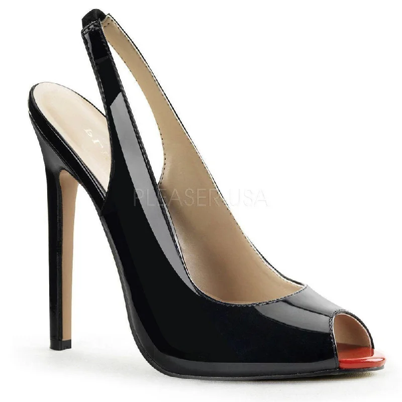 Women's stretchy stiletto heel pumps for easy on and offSS-SEXY-08 Pump | Black Patent Women's stretchy stiletto heel pumps for easy on and offSS-SEXY-08 Pump | Black Patent