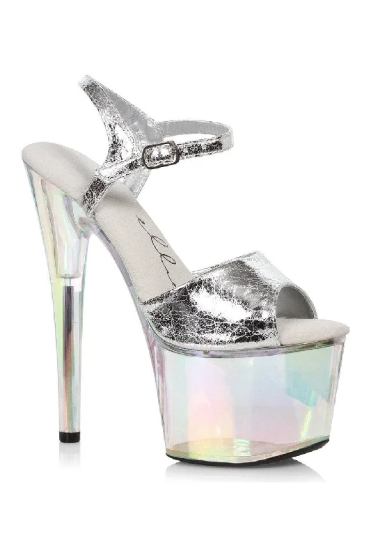 Women's faux suede stiletto heel pumps for a budget - friendly option709-ZABRINA Sandal | Silver Faux Leather Women's faux suede stiletto heel pumps for a budget - friendly option709-ZABRINA Sandal | Silver Faux Leather