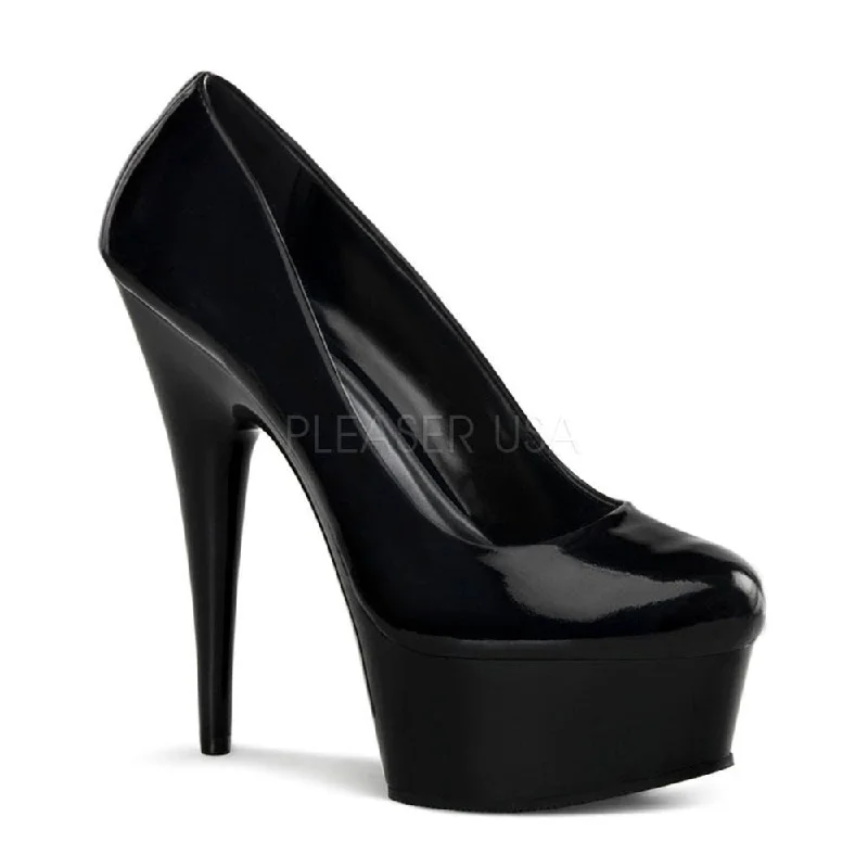 Women's ruffled stiletto heel pumps for a romantic styleSS-DELIGHT-685 Platform Pump | Black Patent Women's ruffled stiletto heel pumps for a romantic styleSS-DELIGHT-685 Platform Pump | Black Patent