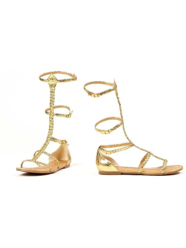 Plus Size Women's Peep - Toe Heeled Sandals with Block Heel in Navy for a Classic and Versatile Office - Appropriate PairEllie Shoes E-015-Cairo 0" Gladiator Women's Flat Sandal.