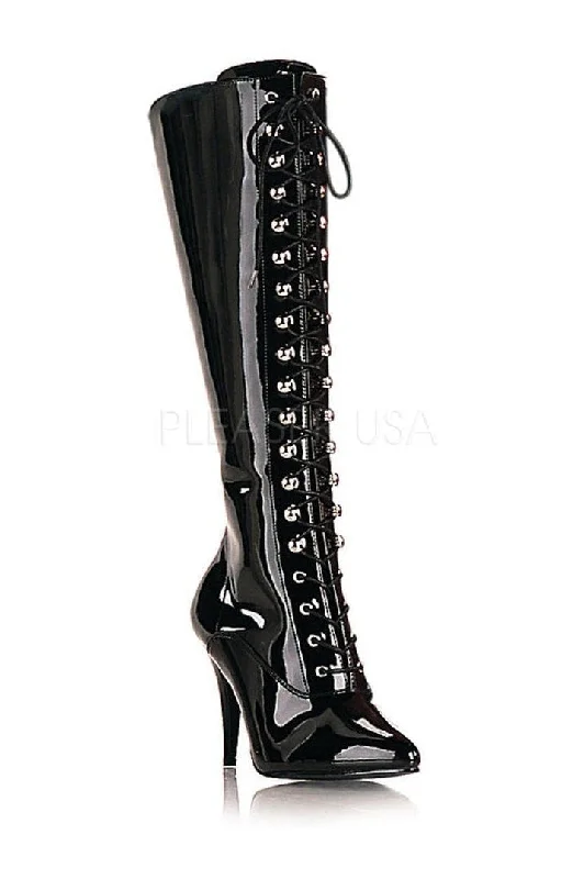 Here are 50 long-tail keywords for "women's knee boots":VANITY-2020 Knee Boot  | Black Patent