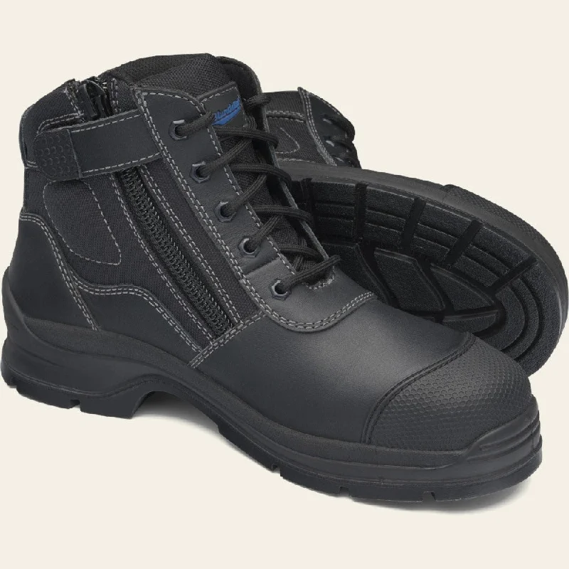 women's high-visibility safety bootsBlundstone 319 Black Side Zip Boot