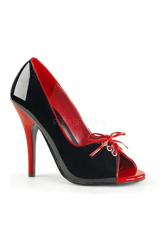 Women's office - appropriate stiletto heel pumps with a low - heel optionSEDUCE-216 Pump | Black Patent Women's office - appropriate stiletto heel pumps with a low - heel optionSEDUCE-216 Pump | Black Patent