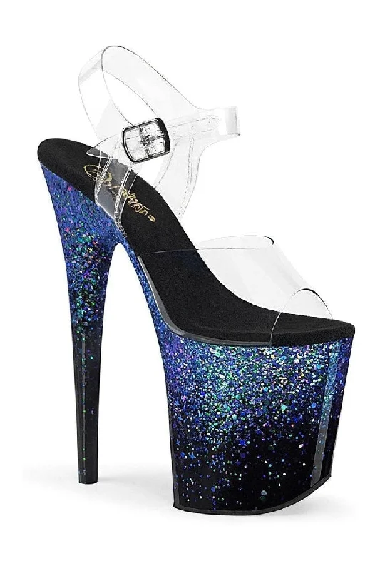 Women's patent leather stiletto heel pumps with a high - shine finishFLAMINGO-808SS Exotic Platform Sandal | Clear Vinyl Women's patent leather stiletto heel pumps with a high - shine finishFLAMINGO-808SS Exotic Platform Sandal | Clear Vinyl