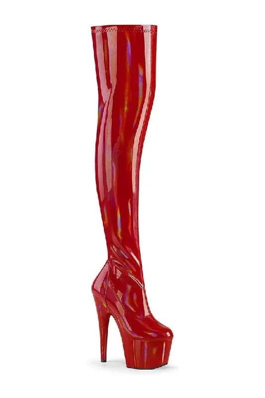women's heeled Chelsea bootsADORE-3000HWR Exotic Boot | Red Patent