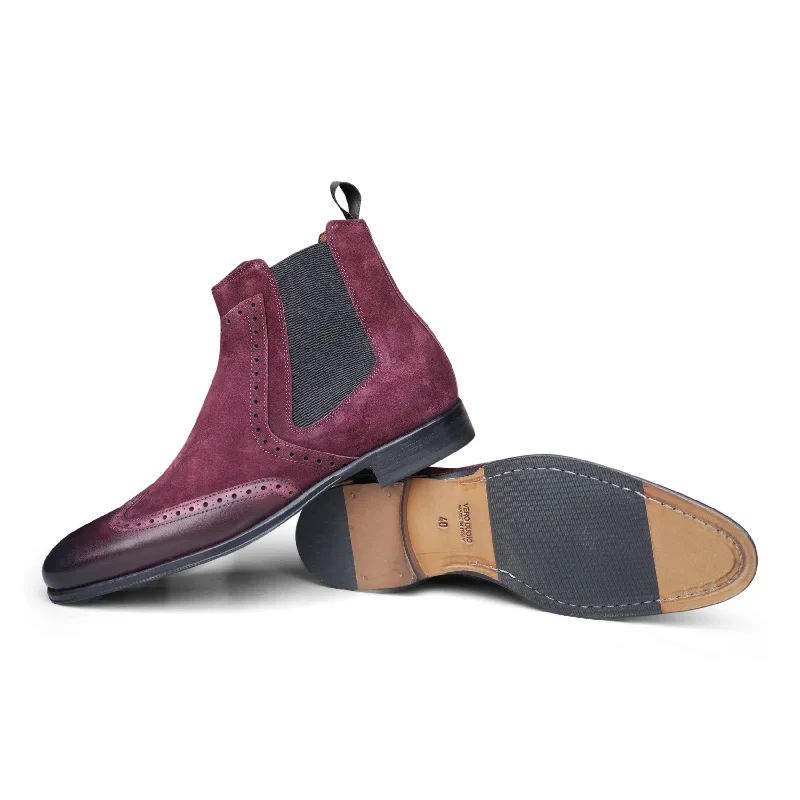 1142 - Bitols Suede Bordeaux