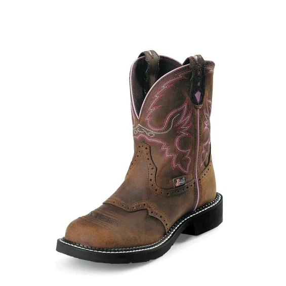 women's non-slip work boots for kitchenJustin Boots GY9980 Aged Bark Justin Gypsy® Steel Toe Work Boots