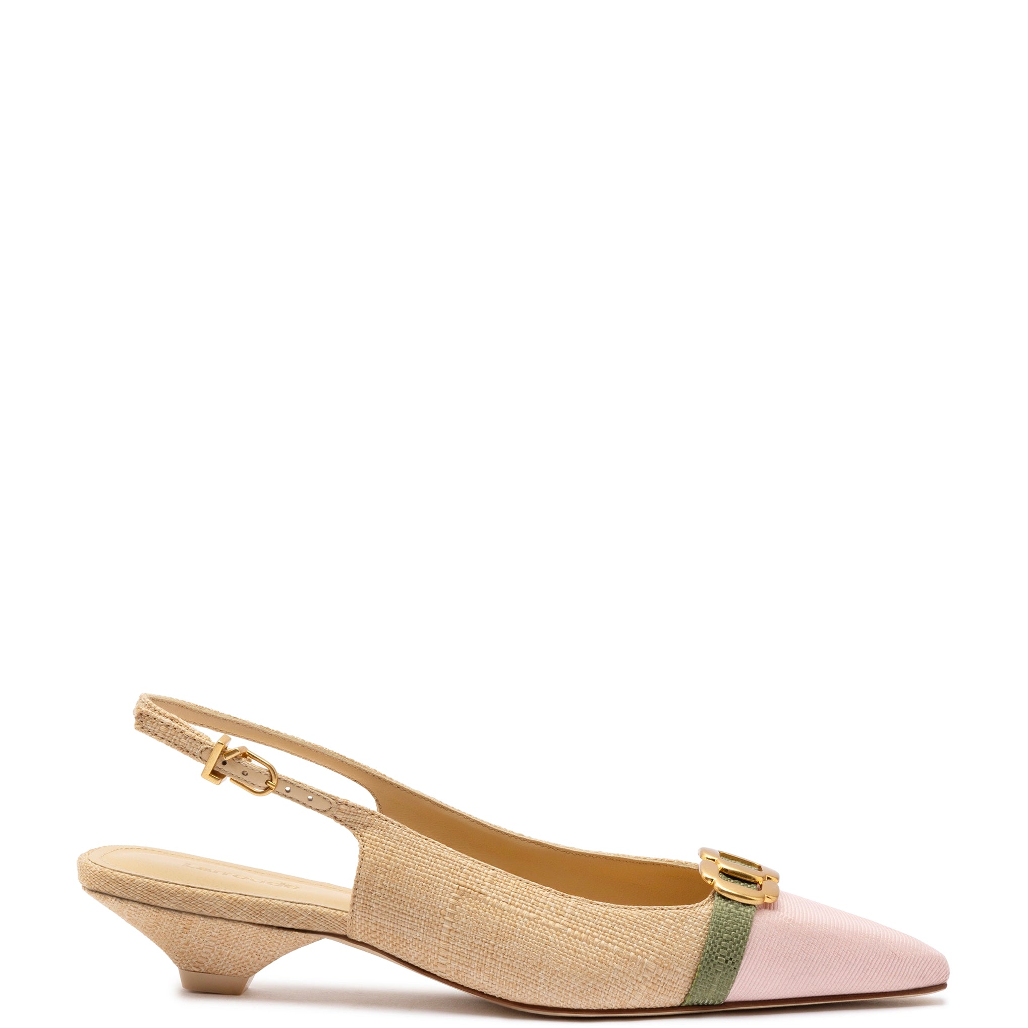 Women's adjustable - strap stiletto heel pumps for a customizable fitFranca Pump In Beige Raffia Women's adjustable - strap stiletto heel pumps for a customizable fitFranca Pump In Beige Raffia