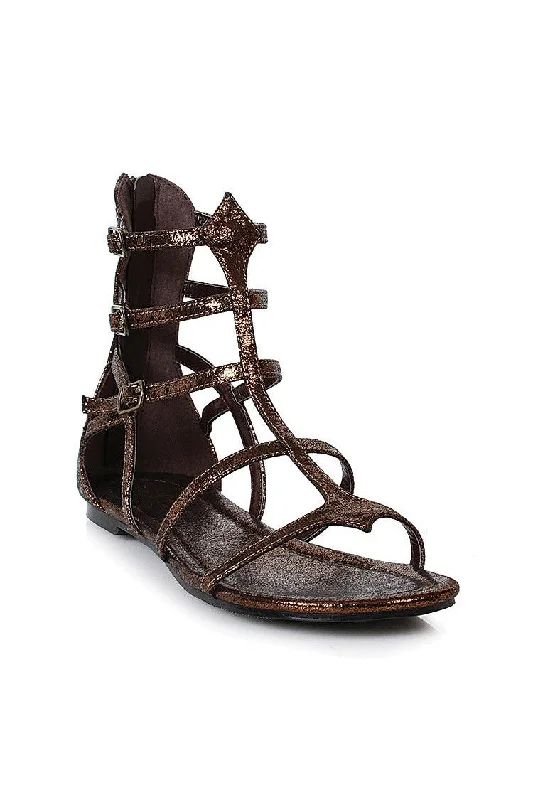 Women's Leather Heeled Sandals with Chunky Heel and Buckle Detail in Brown for a Rustic and Trendy AppealEllie 015-ATHENA Gladiator Flat Sandal Women's Leather Heeled Sandals with Chunky Heel and Buckle Detail in Brown for a Rustic and Trendy AppealEllie 015-ATHENA Gladiator Flat Sandal