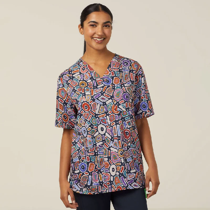 women's safety shoes for mechanicsNNT Indigenous Unisex V Neck Scrub Top - Water Dream