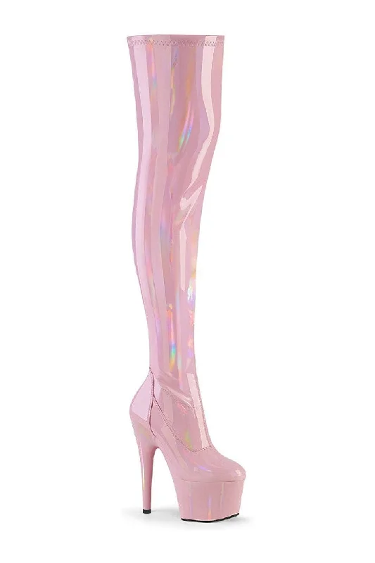 women's heeled boots for concertsADORE-3000HWR Exotic Boot | Pink Patent
