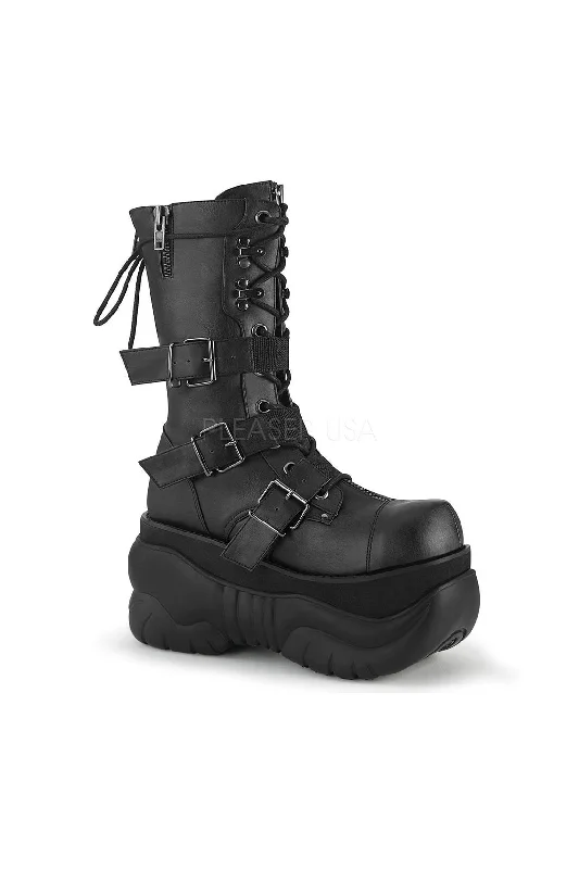 women's knee-high boots for motorcycleBOXER-230 Demonia Knee Boot