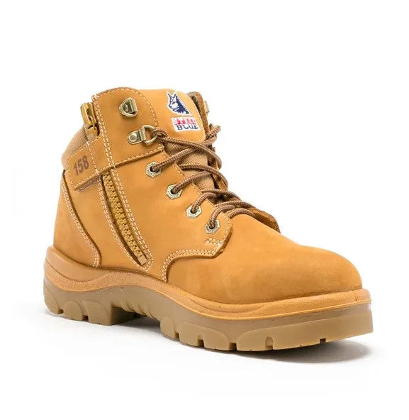 women's safety boots with toe capSTEEL BLUE 312158 Parkes Zip - Wheat