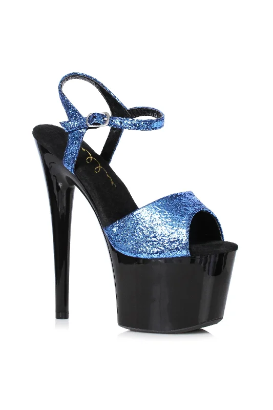 Women's Chunky Heeled Sandals with Studded Detail in Black for a Punk - Inspired and Edgy StyleEllie 709-VITAL 7" Sandal