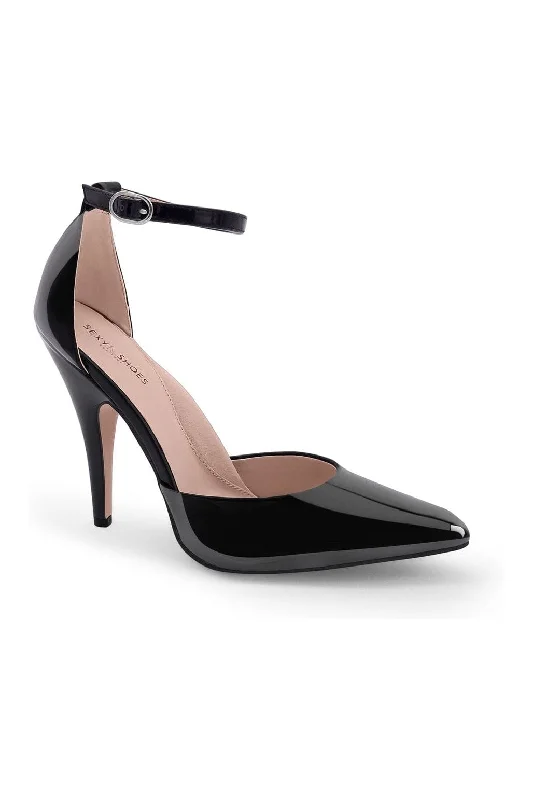 Women's wide - width stiletto heel pumps for a comfortable fitAnkle Strap D'Orsay Classic Pump Women's wide - width stiletto heel pumps for a comfortable fitAnkle Strap D'Orsay Classic Pump