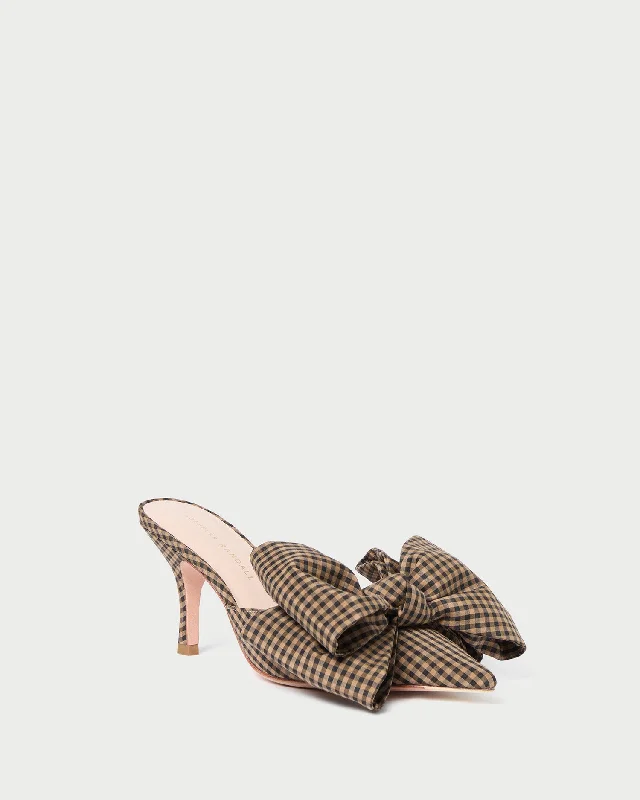 Women's Pointed Toe Satin Mules in Champagne for a Glamorous Evening Event men's mules for outdoor showersMargot Brown/Black Check Bow Mule Women's Pointed Toe Satin Mules in Champagne for a Glamorous Evening Event men's mules for outdoor showersMargot Brown/Black Check Bow Mule