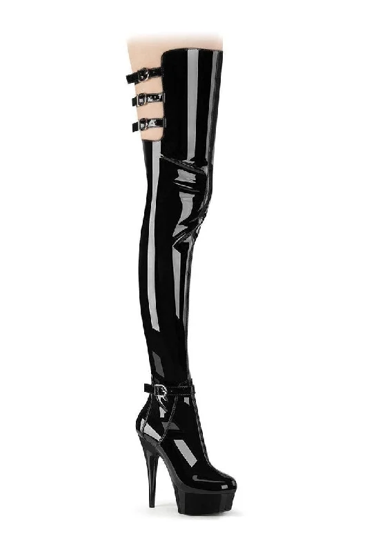 Women's genuine leather stiletto heel pumps with a soft finishDELIGHT-3055 Exotic Pump | Black Patent Women's genuine leather stiletto heel pumps with a soft finishDELIGHT-3055 Exotic Pump | Black Patent