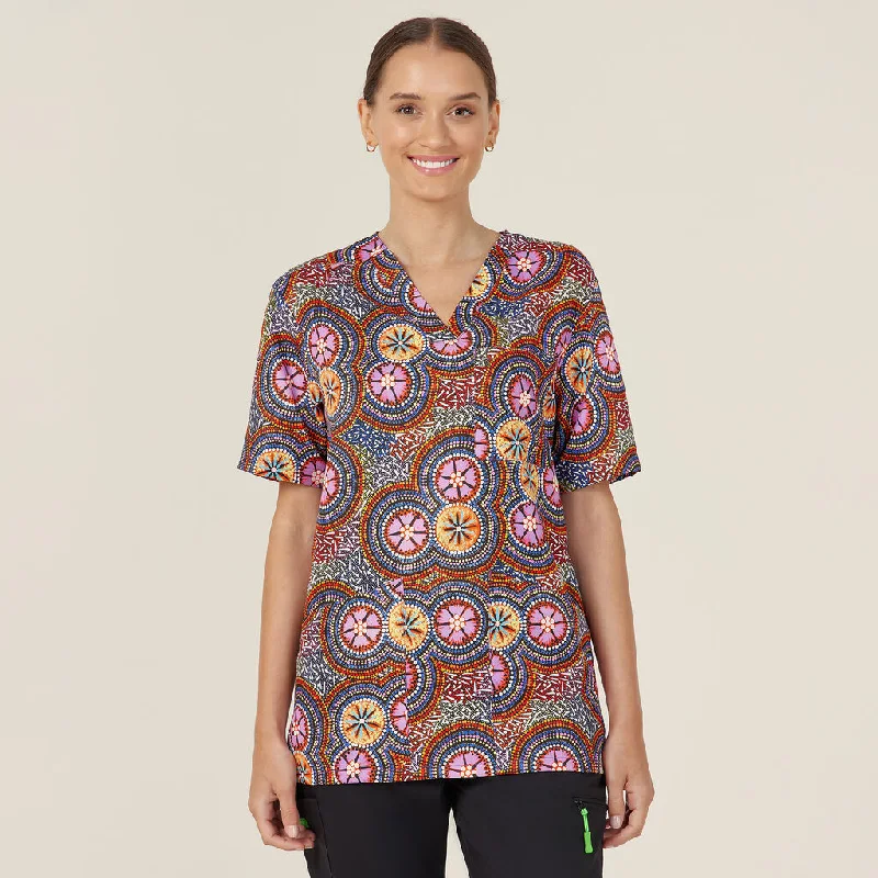 women's boots for factory workNNT Indigenous Unisex V Neck Scrub Top - Bush Tucker