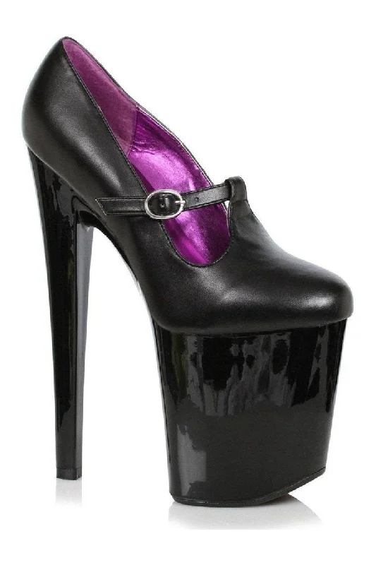 Women's mule - style stiletto heel pumps with a bow accent821-ASPH Stripper Pump | Black Faux Leather Women's mule - style stiletto heel pumps with a bow accent821-ASPH Stripper Pump | Black Faux Leather