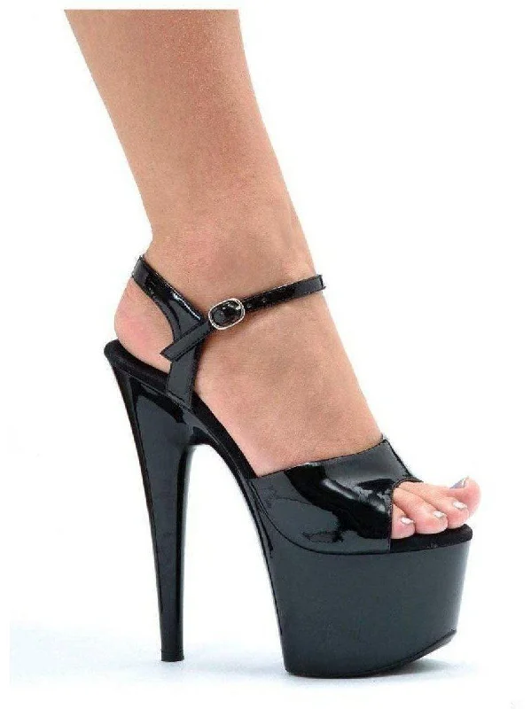 Women's Leather Heeled Sandals with Chunky Heel and Buckle Detail in Brown for a Rustic and Trendy AppealEllie Shoes E-709-Juliet  7" Women's Pointed Stiletto Sandal.